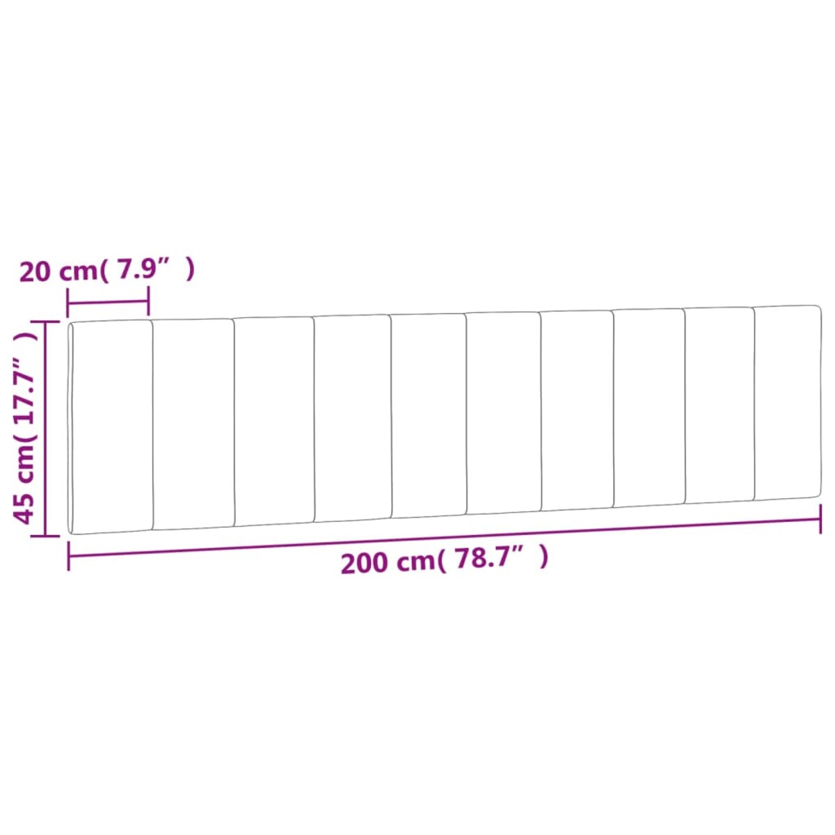 vidaXL Poduszka na wezgłowie, Hanko, jasnoszara, 200 cm, aksamitna