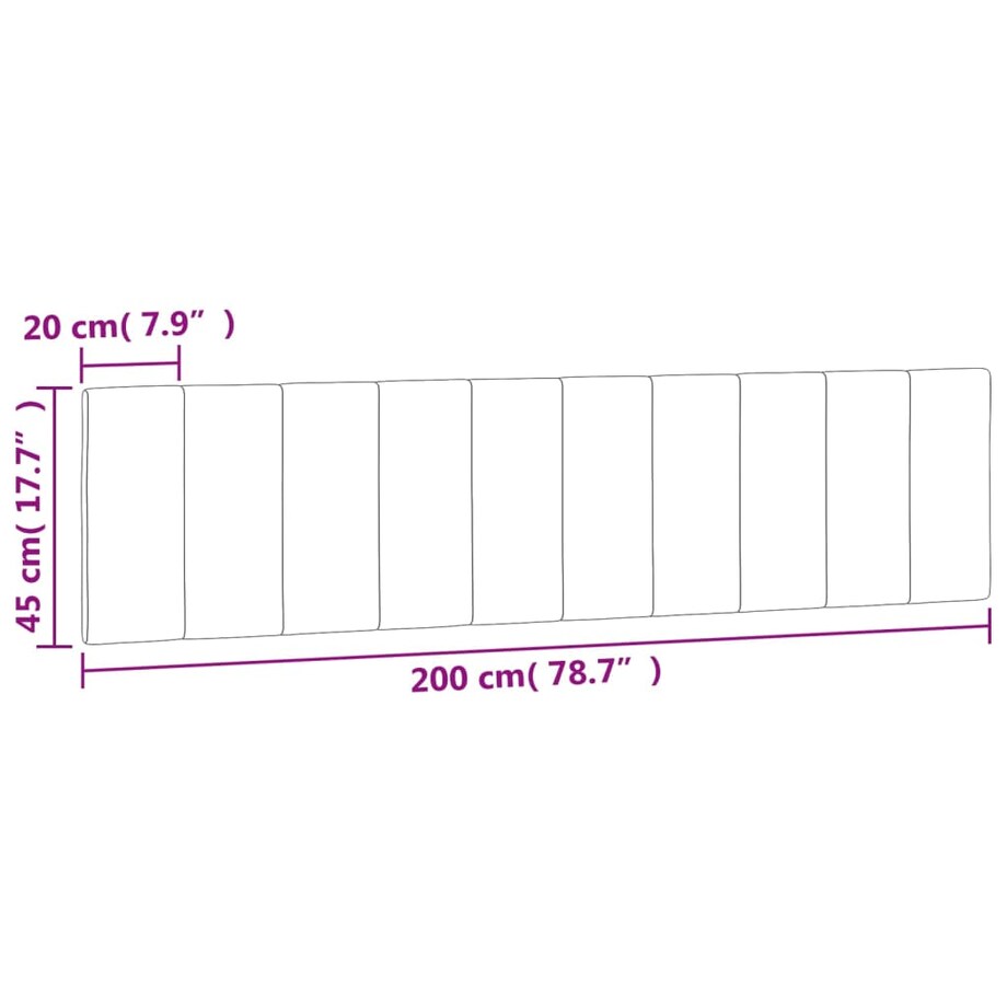 vidaXL Poduszka na wezgłowie, Hanko, jasnoszara, 200 cm, aksamitna