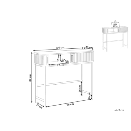 Konsola ciemne drewno z czarnym JOSE