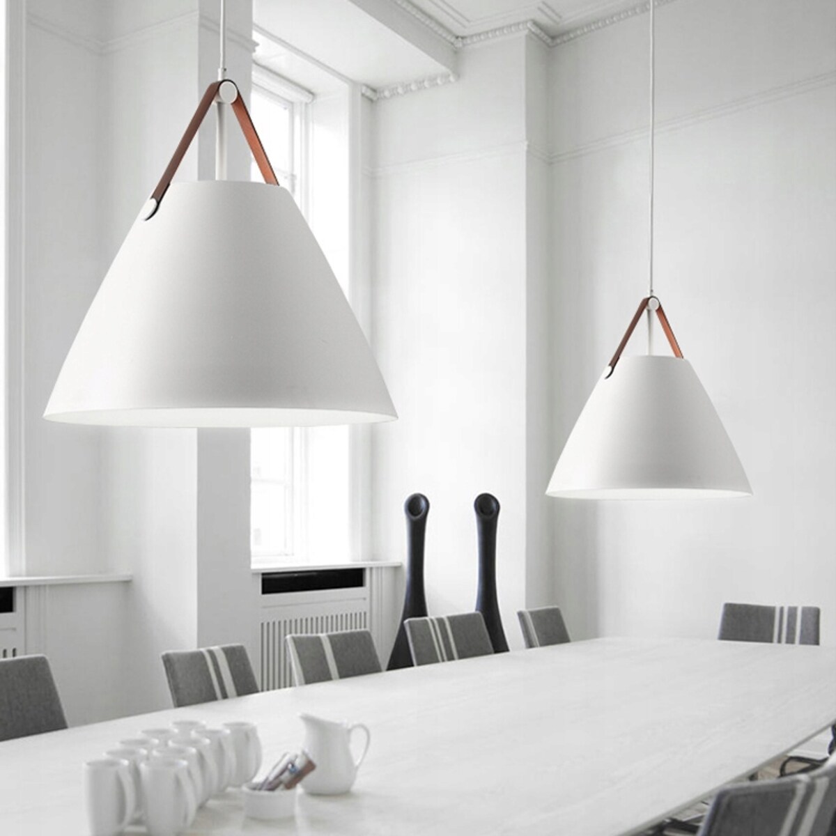 Lampa Wisząca Duża Nowoczesna Buffo E27 Szara