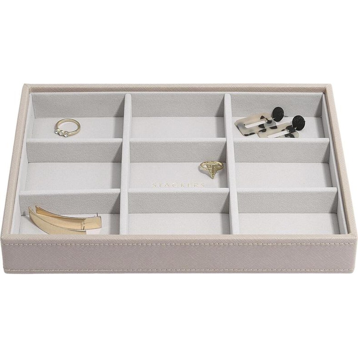 Szkatułka na biżuterię Stackers 9 komorowa classic taupe