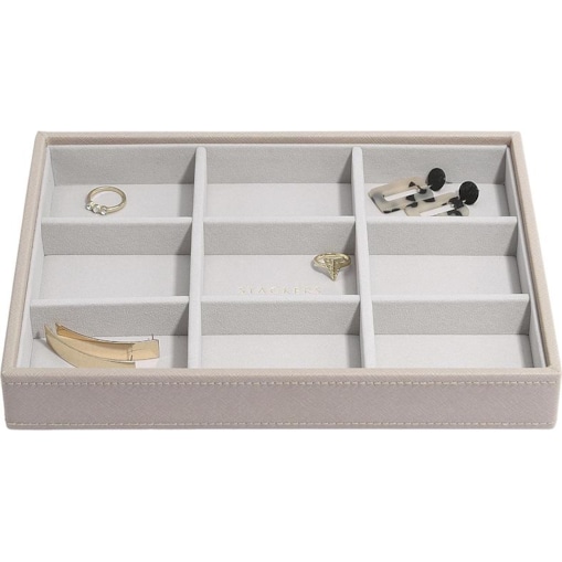 Szkatułka na biżuterię Stackers 9 komorowa classic taupe