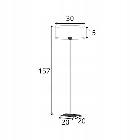 Lampa stojąca podłogowa z abażurem walec 30cm BLUES II