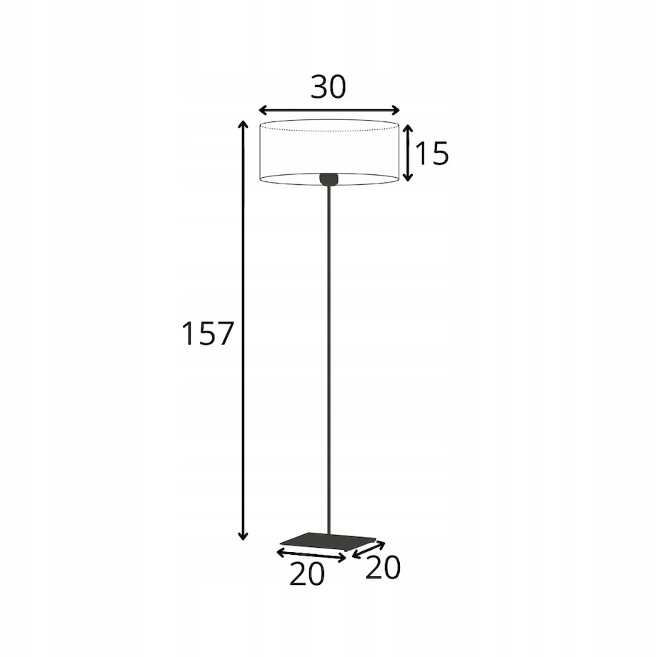 Lampa stojąca podłogowa z abażurem walec 30cm BLUES II