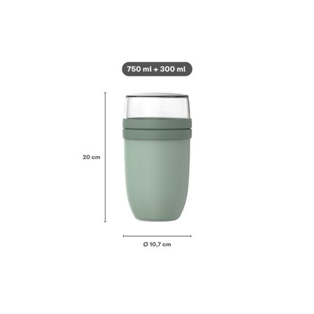 Lunchpot Ellipse XL 750+300 ml Nordic Black 107657041100