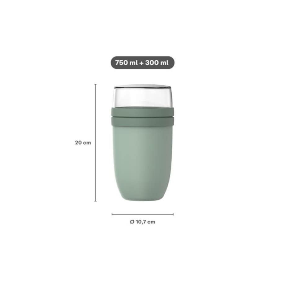 Lunchpot Ellipse XL 750+300 ml Nordic Black 107657041100
