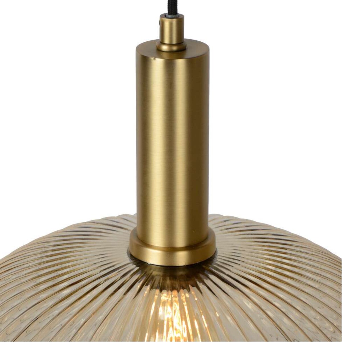 LAMPA wisząca MALOTO 45386/30/62 Lucide szklana OPRAWA loftowy zwis bursztynowy mosiądz