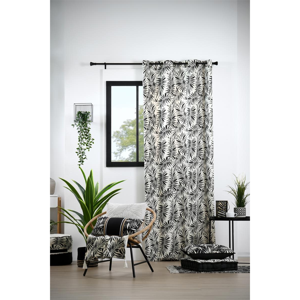 Bawełniana pufa ZIANA, Ø 40 cm