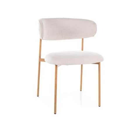 Krzesło tapicerowane ELTON D BREGO jasnobeżowe