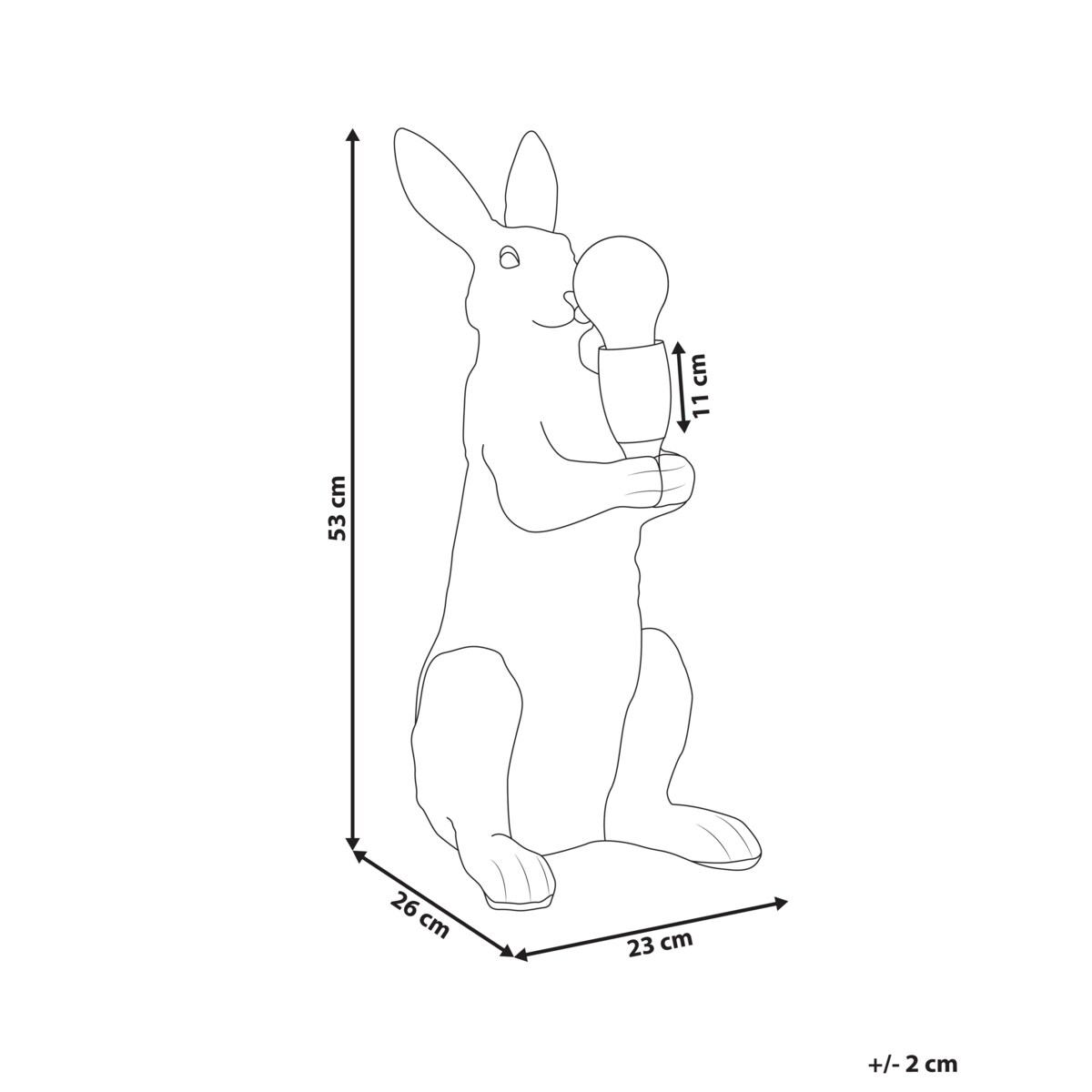 Lampa stołowa Królik BUGS Złoty