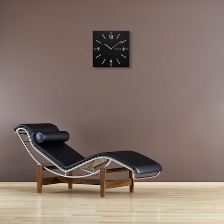 Kwadratowy zegar ścienny Scandic 30cm czarny