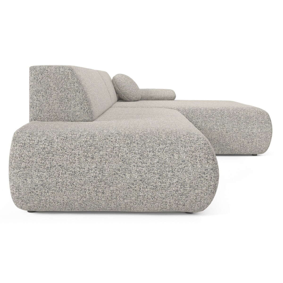 Narożnik rozkładany PENTI z pojemnikiem na pościel, prawy, szaro-beżowy