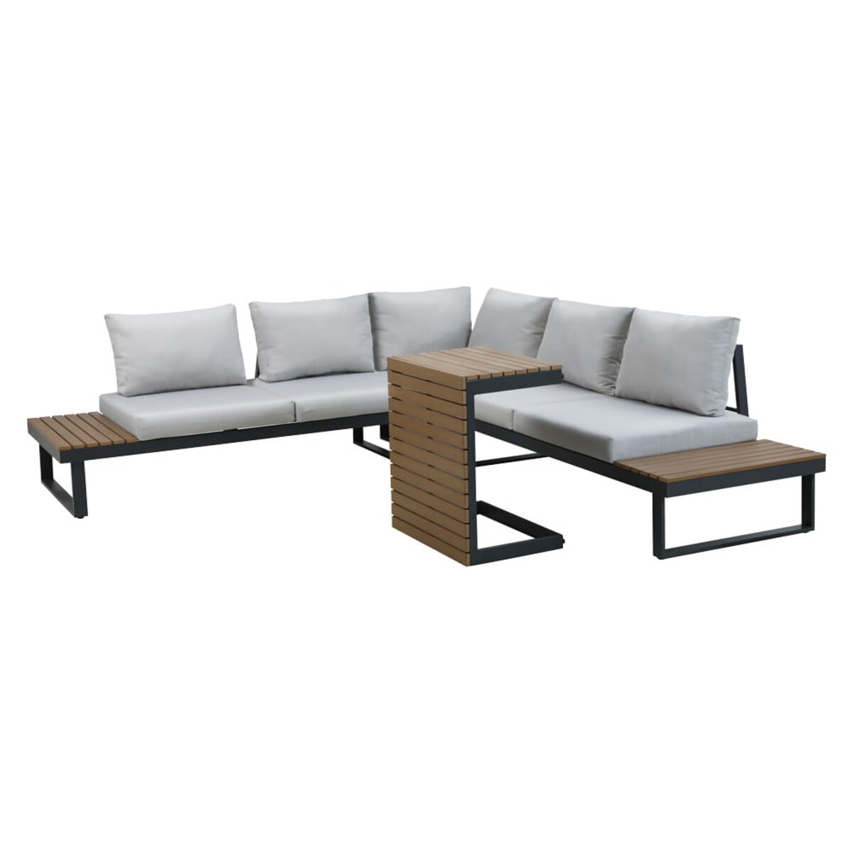 Zestaw mebli ogrodowych Marbella z narożnikiem beżowy