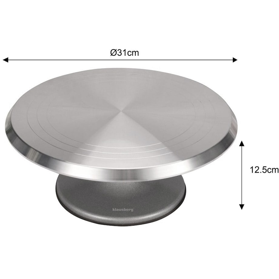 Patera obrotowa do ciast ciasta tortu babeczek 31cm KLAUSBERG