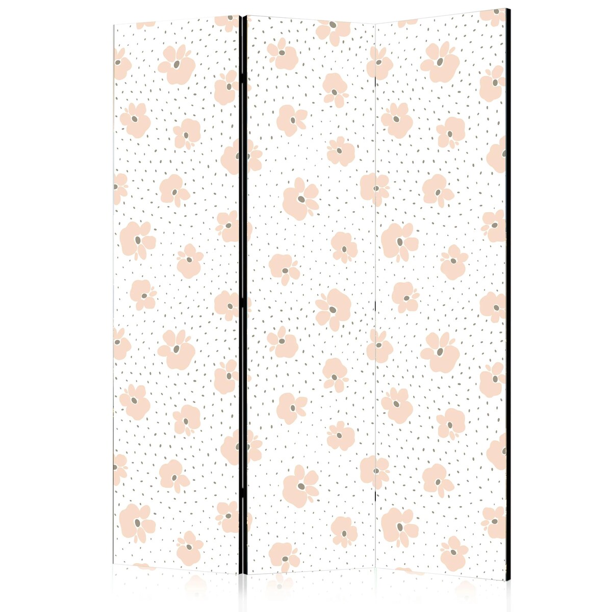 Parawan jednostronny Dla dzieci 135x172 cm 3-częściowy czarny