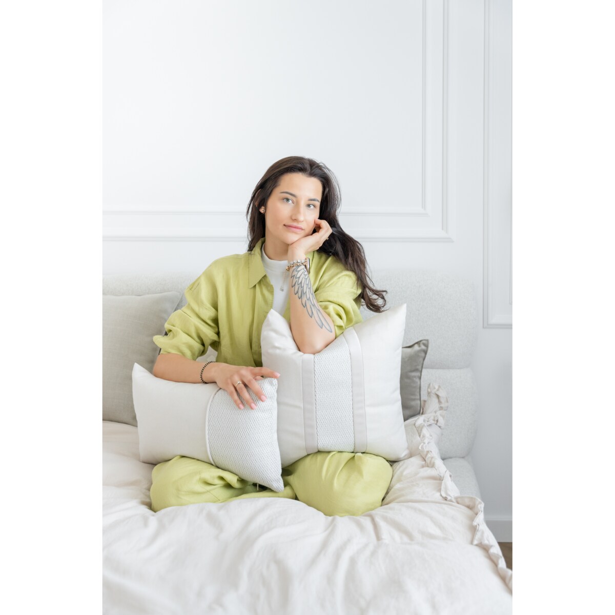 Poduszka dekoracyjna Porcelanowy Beż