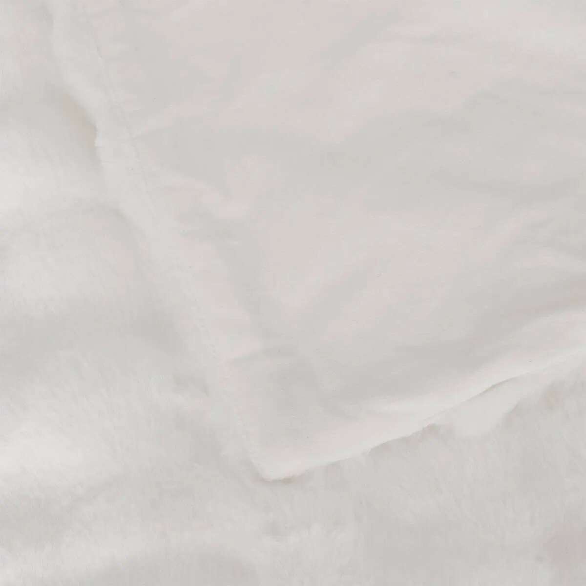 Koc pluszowy 3D, futrzany, biały, 230x180 cm, Zephy