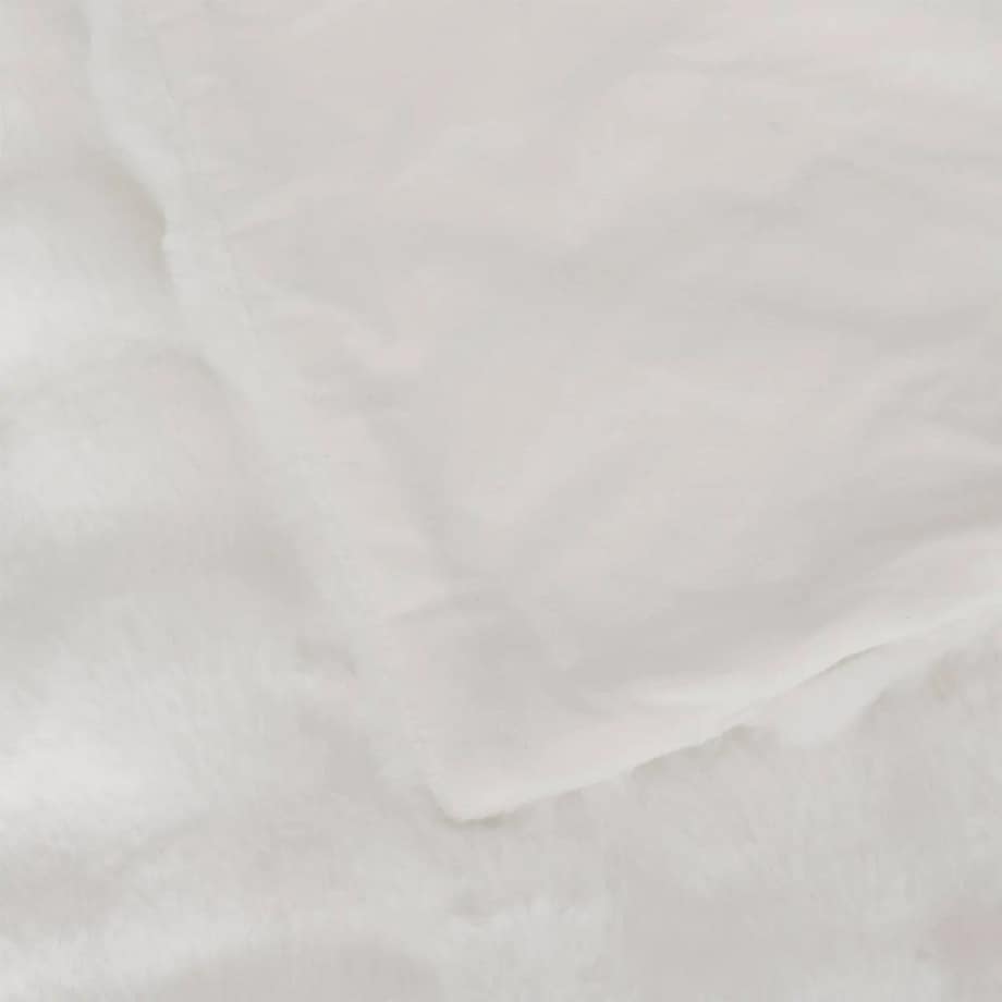 Koc pluszowy 3D, futrzany, biały, 230x180 cm, Zephy