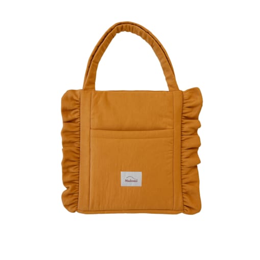 Torba shoper z falbanką camel