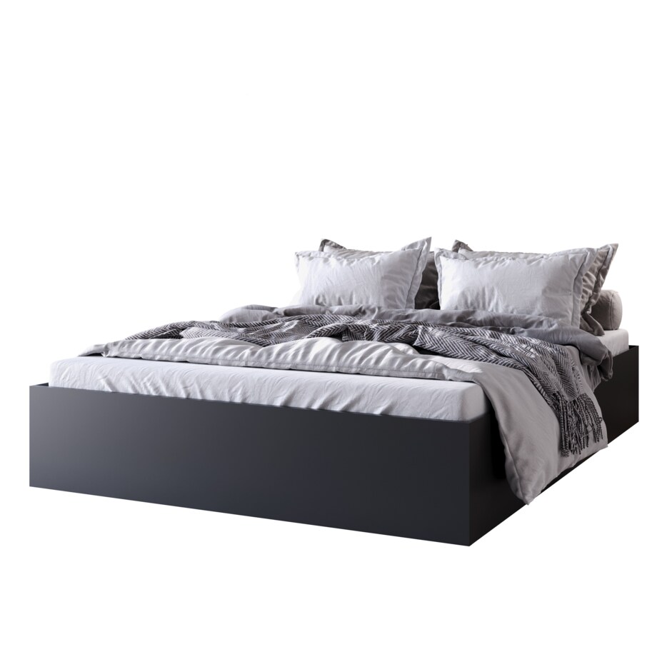 Łóżko sypialniane MOND 140x200 z materacem- czarne