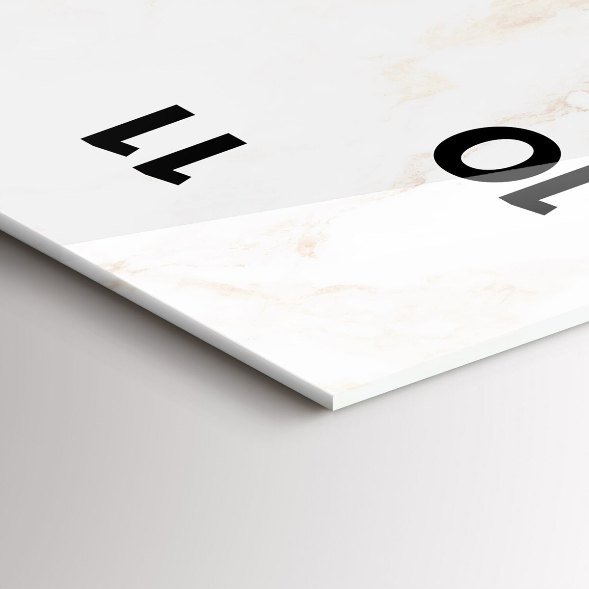 Zegar ścienny Kremowy Marmur, 30x60 cm