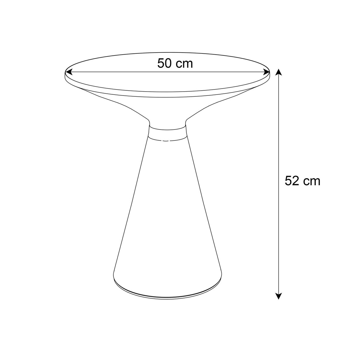 Okrągła ława CALEYA złoty biały połyskujący marmur