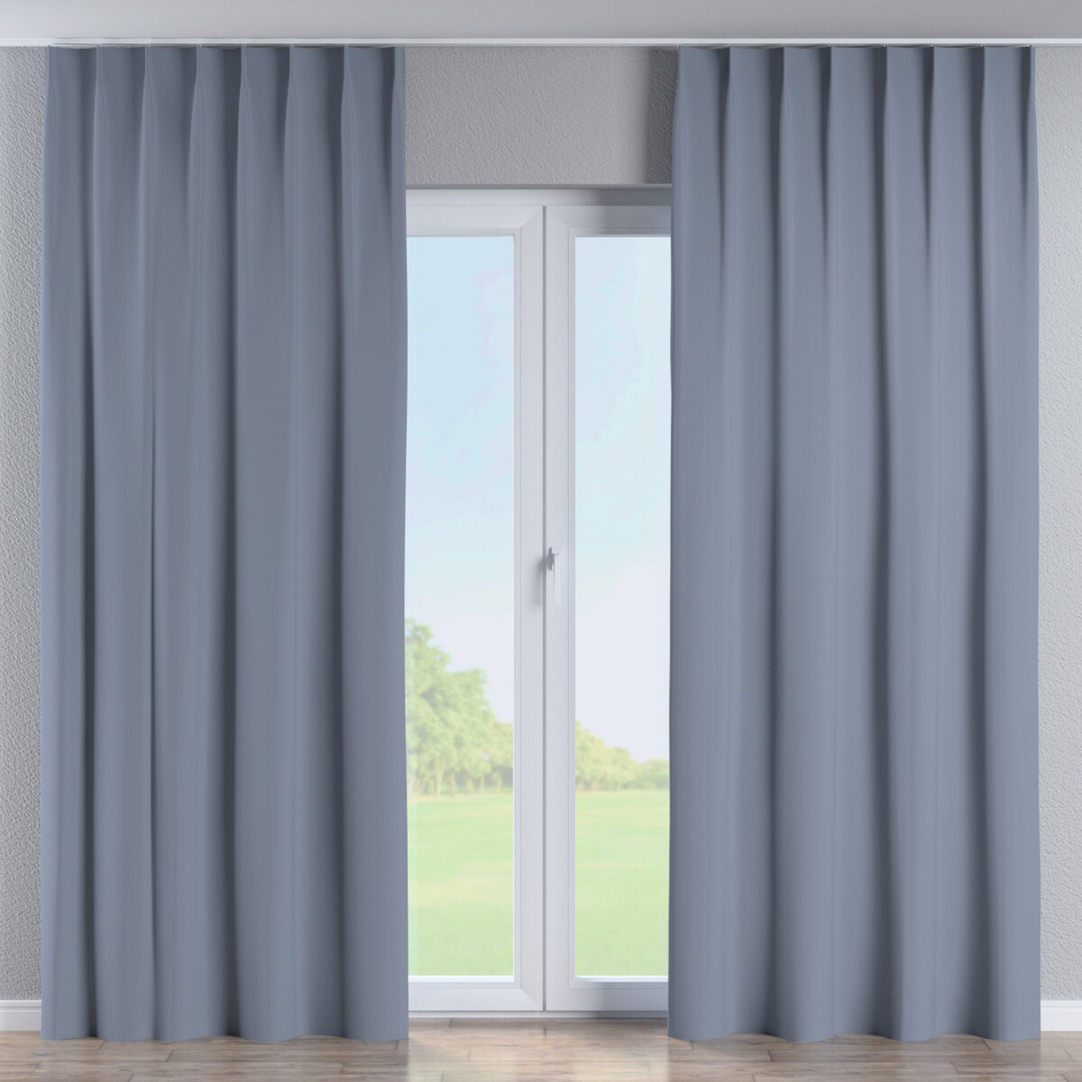 Zasłona na haczykach flex pojedynczych 130x245 stalowy szary