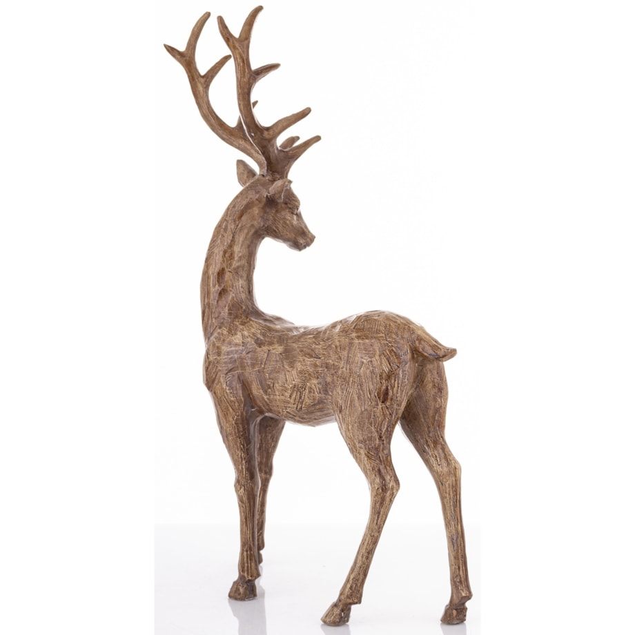 Figurka - brązowy jeleń 46x10x28 cm MARRONE-2
