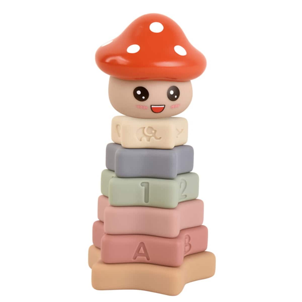 Wieża sensoryczna z grzybkiem - miękkie klocki
