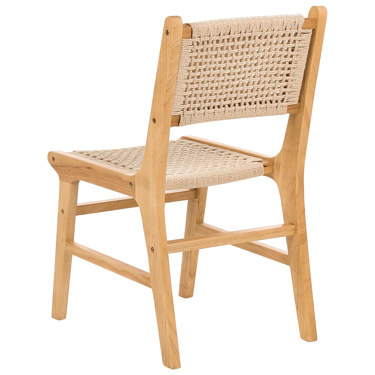 Zestaw 2 krzeseł do jadalni OZELLA Drewno Brązowy/ beżowy