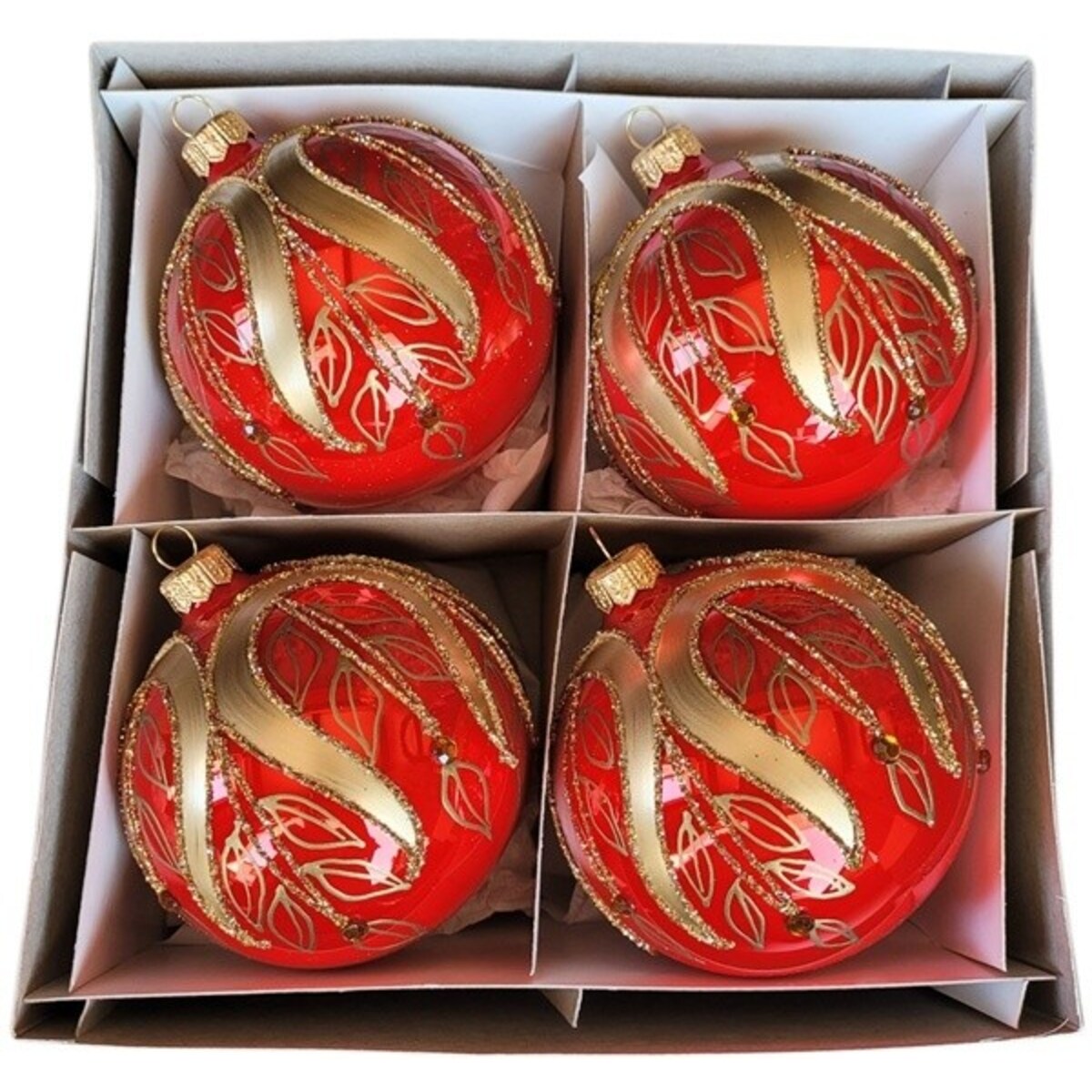 Bombka szklana 4 szt. Ø 100 mm ORNAMENTAL CESAR