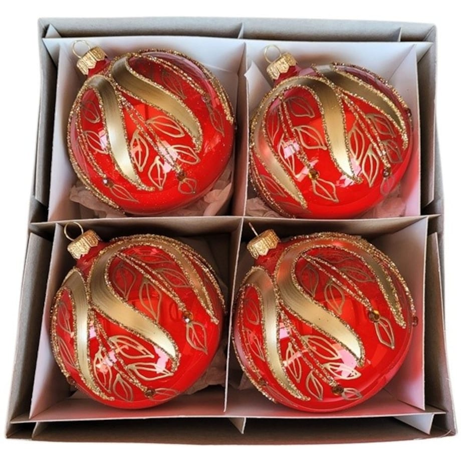 Bombka szklana 4 szt. Ø 100 mm ORNAMENTAL CESAR