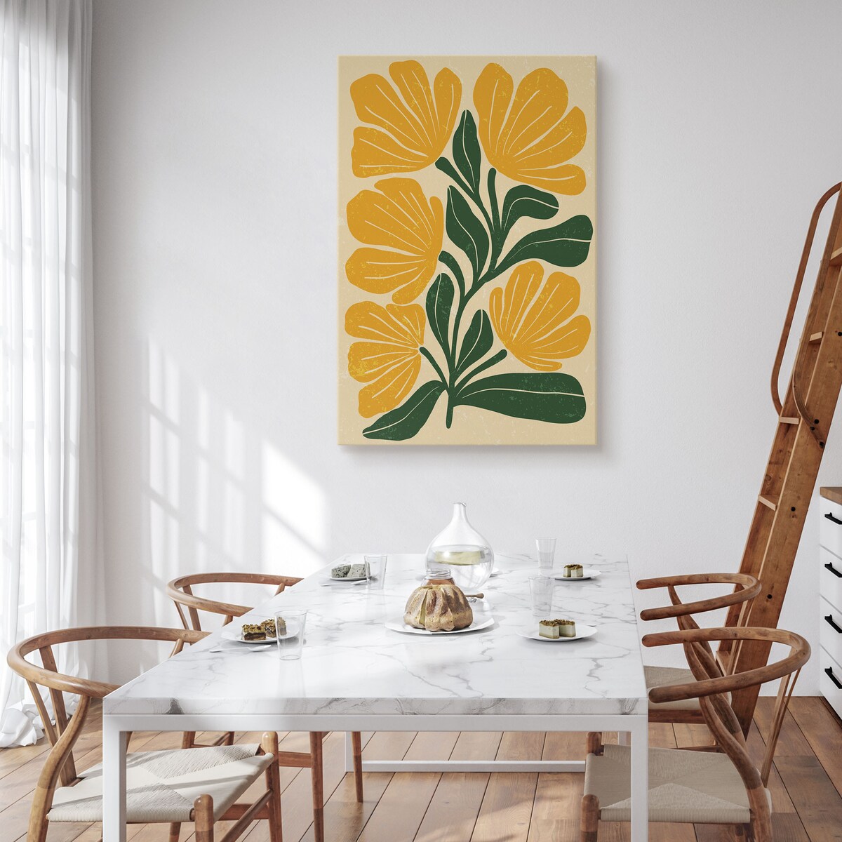 Obraz Pomarańczowy Bukiet Tropikalnych Kwiatów 30x40cm