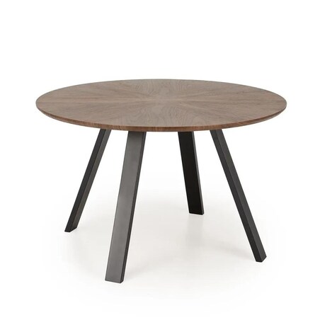 Stół okrągły DANILO 120x120 orzechowy/czarny