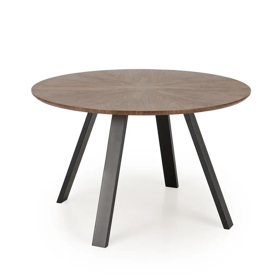 Stół okrągły DANILO 120x120 orzechowy/czarny