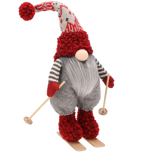 Skrzat świąteczny na nartach ozdoba na święta