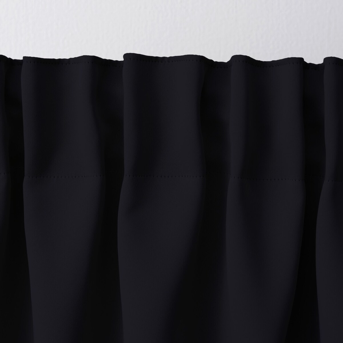 Zasłona zaciemniająca na taśmie marszczącej czarny 140 x 280 cm 1 szt. 140x280 czarny