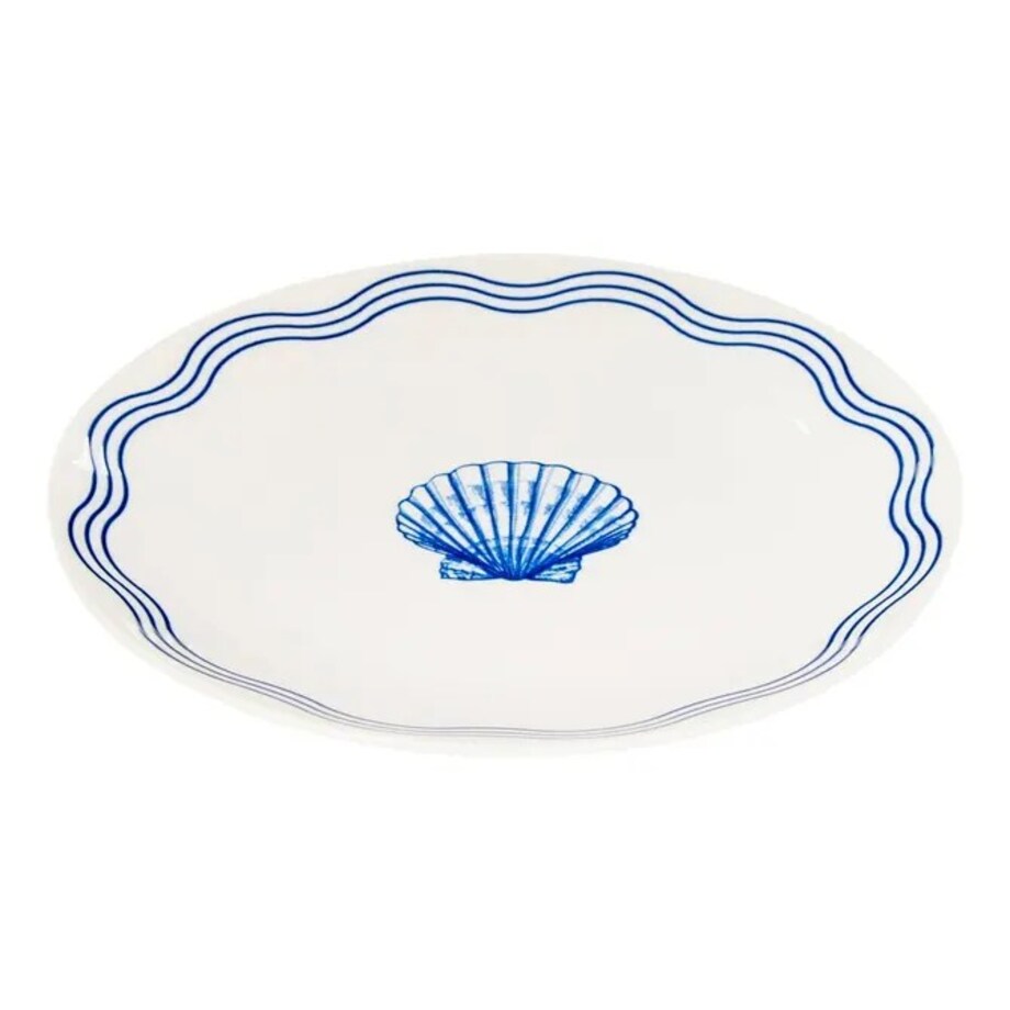 Komplet 6 porcelanowych talerzy deserowych Oceania, 19 cm