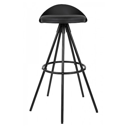 Krzesło barowe z ekoskóry Lanza 301-CCV King Home metalowe czarny