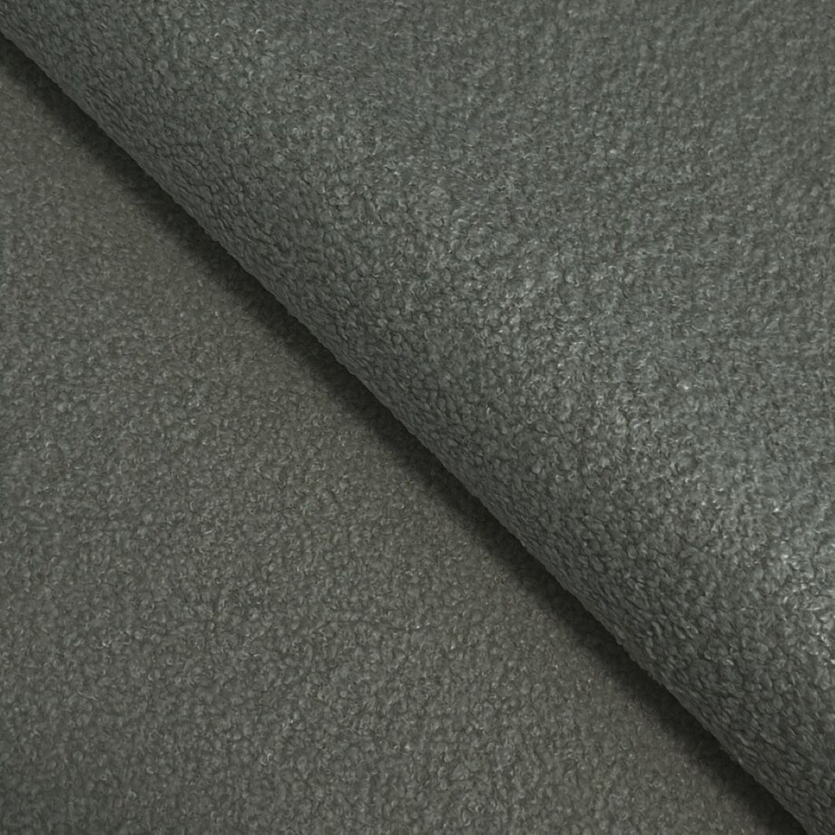 Narożnik z funkcją spania ALOO, prawostronny, tkanina boucle-szara