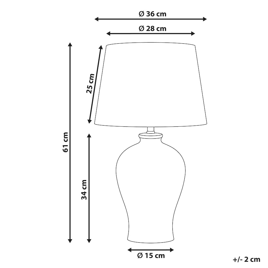 Lampa stołowa FEBROS Porcelana Biały