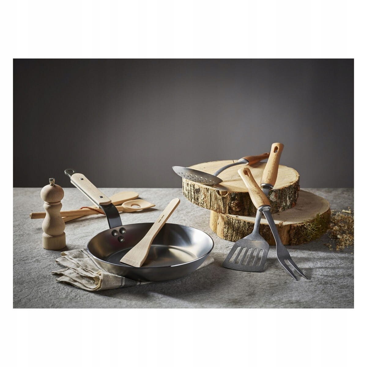 Patelnia Indukcja Stalowa de Buyer MINERAL B BOIS 20 cm