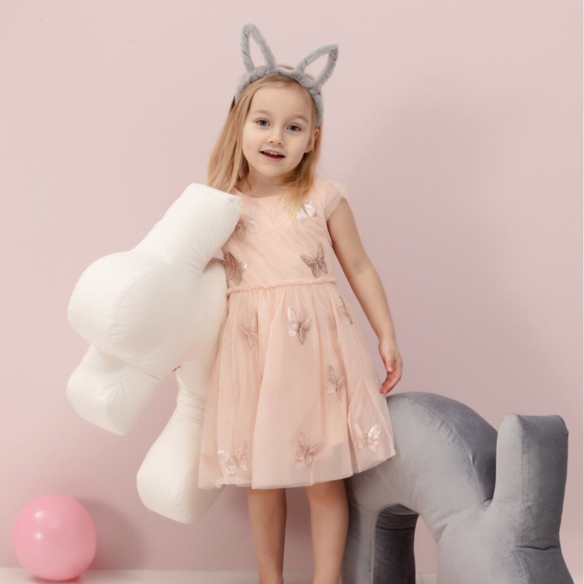 Poduszka do karmienia Velvet Bunny cream, 79x60cm