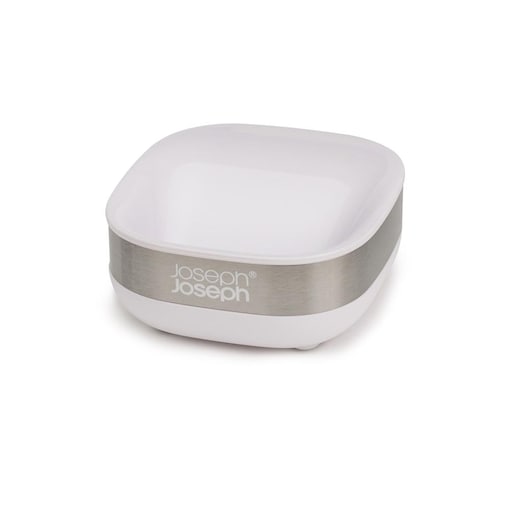 Mydelniczka biało-stalowa Slim, 4 x 8 x 9 cm, Joseph Joseph