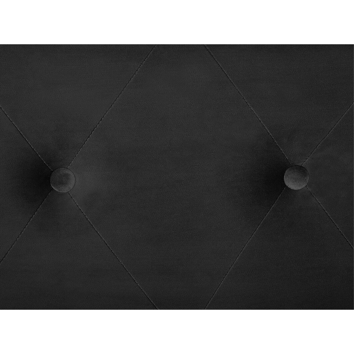 Stołek ze schowkiem welurowy czarny MALLARD