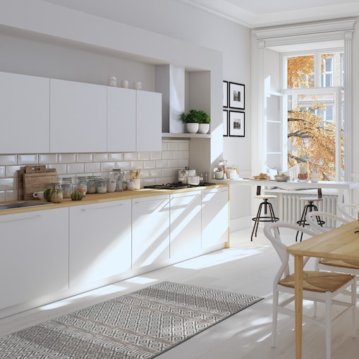 Chodnik Antypoślizgowy Vita 80x300 cm Geometryczny Szary