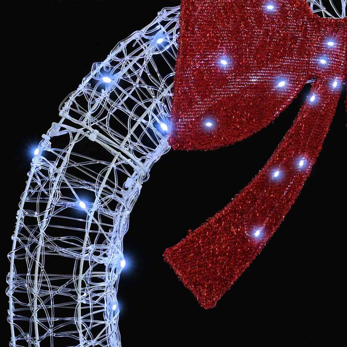 vidaXL Wianek z 150 diodami LED Zimna biel 120 cm Akryl