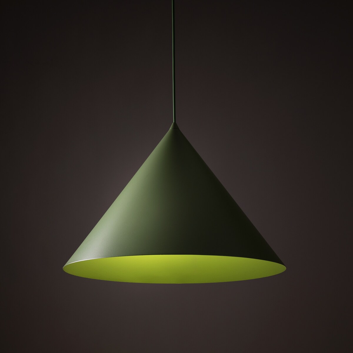 Zielona Lampa Wisząca Tk Lighting Cono Metalowy Stożek Xl Zielony Groszek
