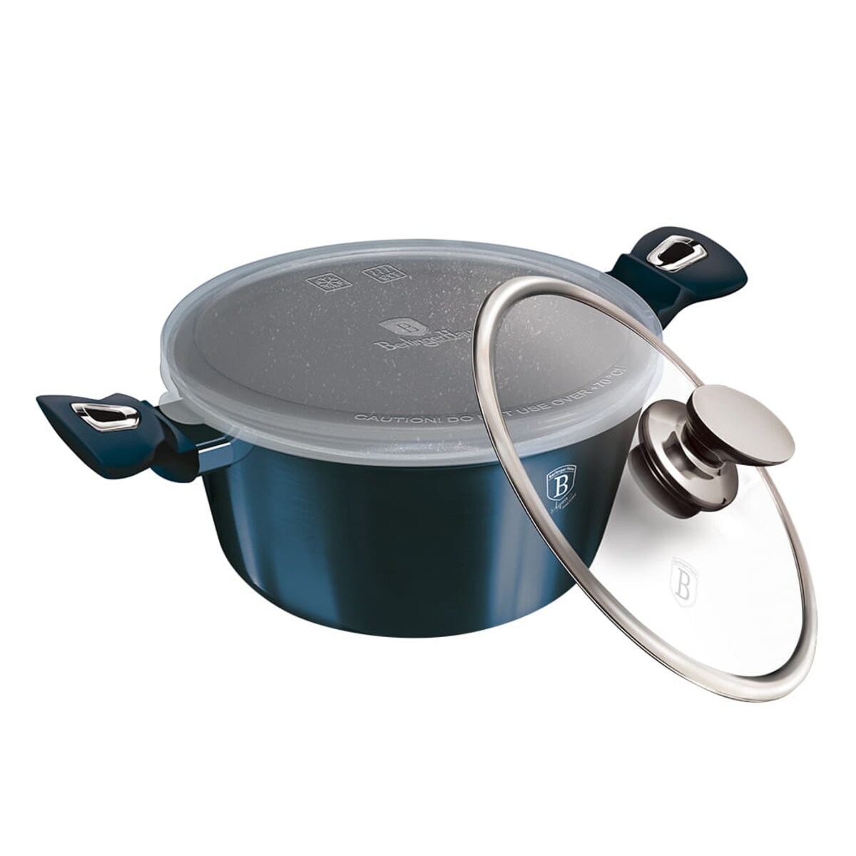 Zestaw garnków z powłoką marmurową Berlinger Haus Rose Aquamarine BH-7031