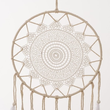 Pleciony Ozdobny Łapacz Snów Boho makrama na Ścianę do Sypialni 30 x 80 cm